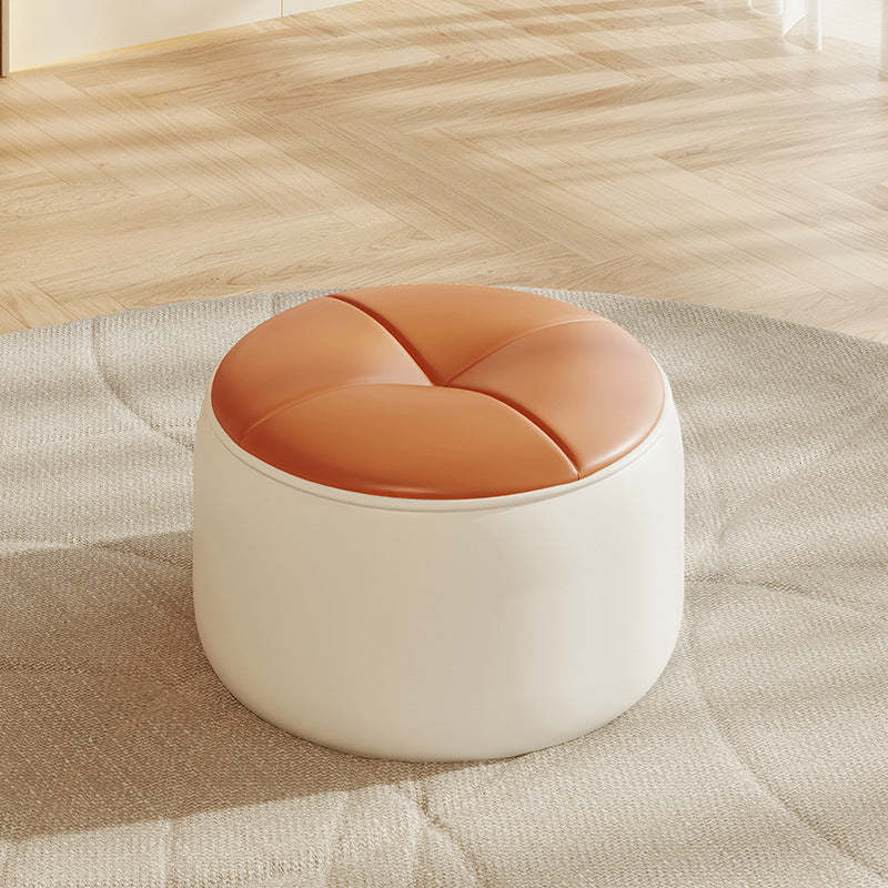 Nordic footstool pumpkin wood footstools — Orange