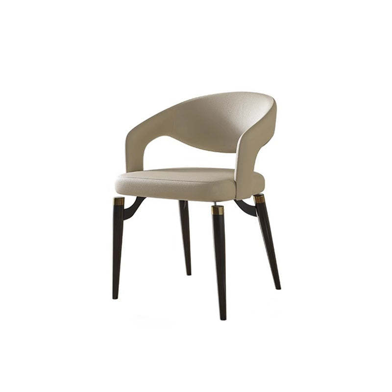 Modern Leather Steel Dining Chair