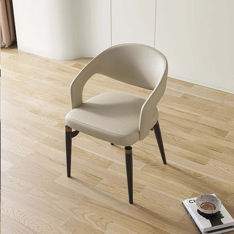 Modern Leather Steel Dining Chair