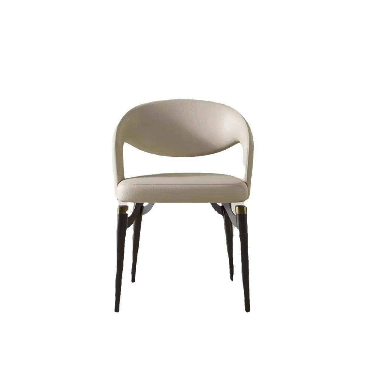Modern Leather Steel Dining Chair