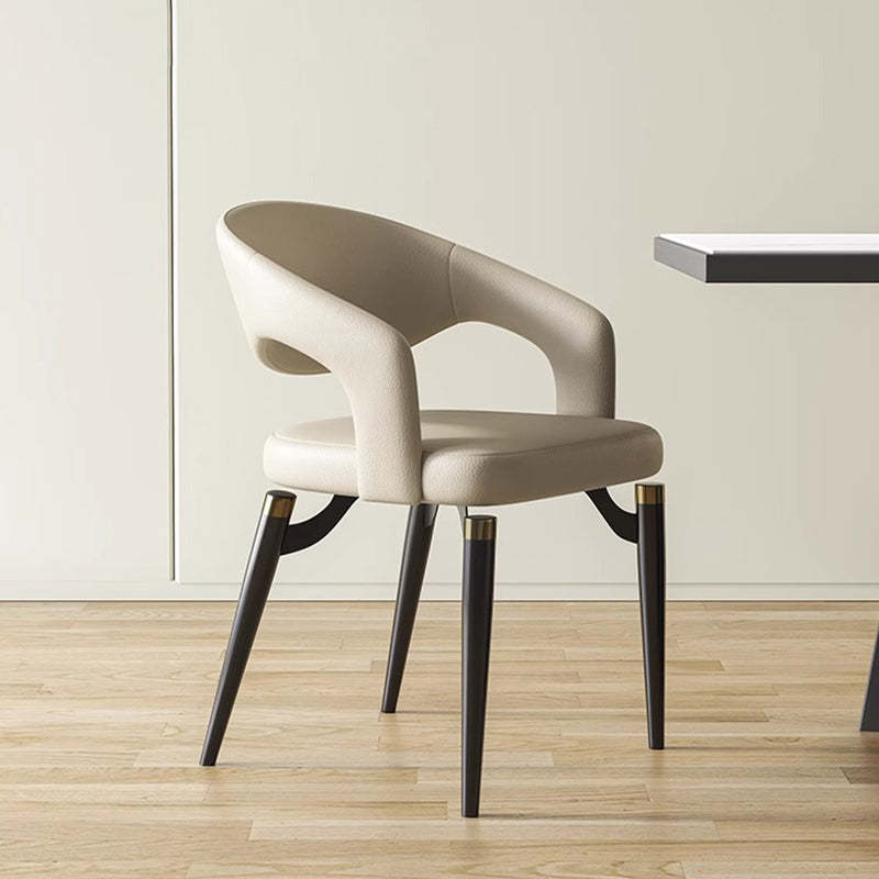 Modern Leather Steel Dining Chair