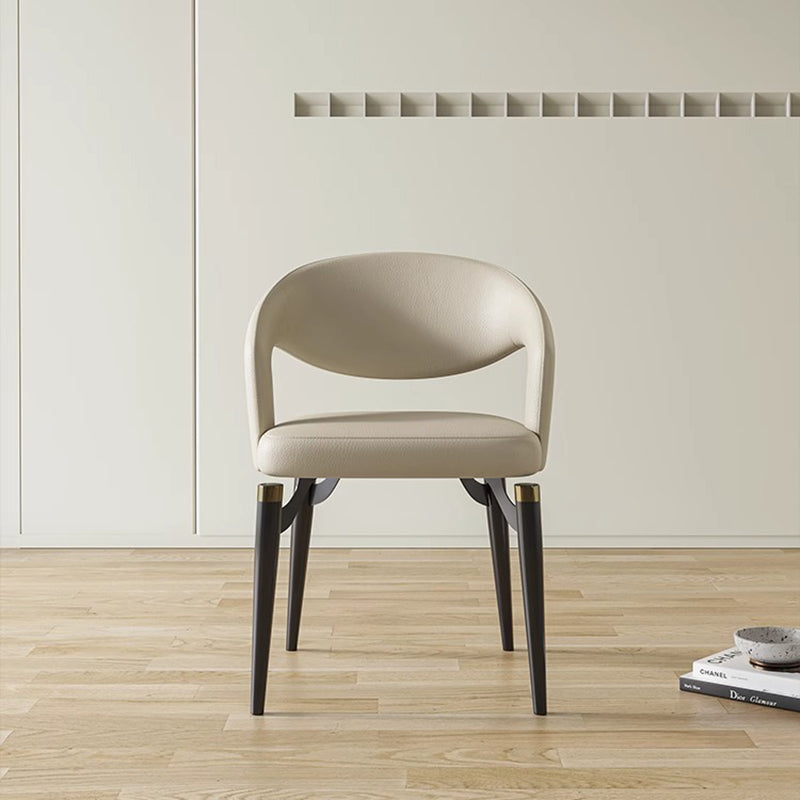Modern Leather Steel Dining Chair