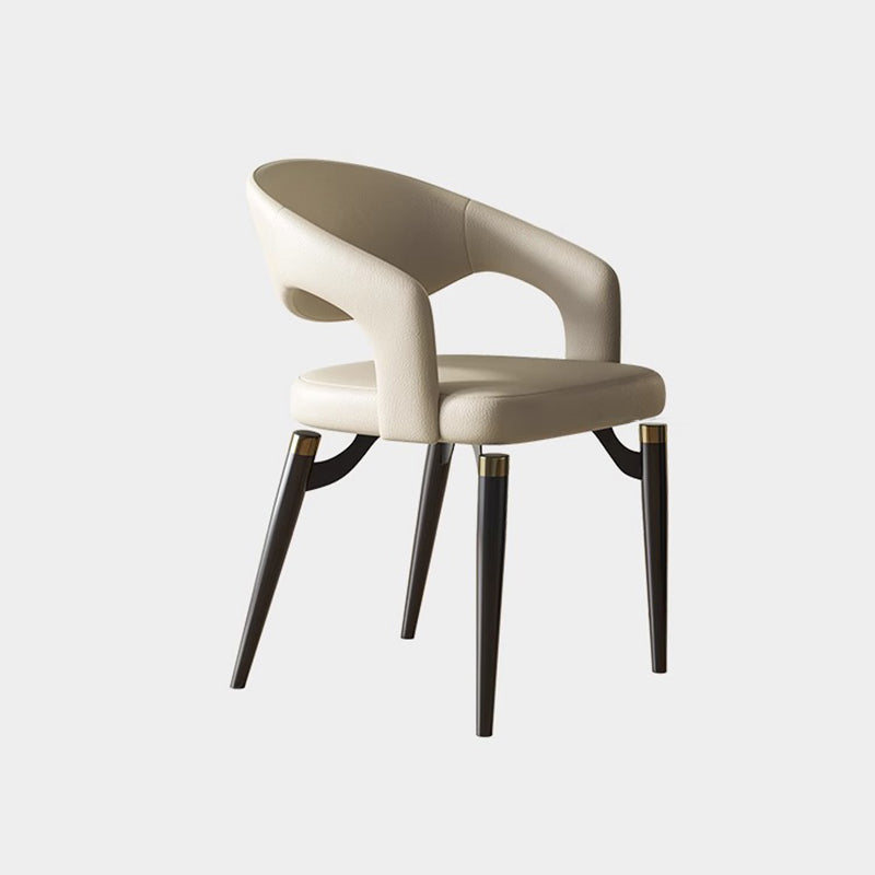 Modern Leather Steel Dining Chair