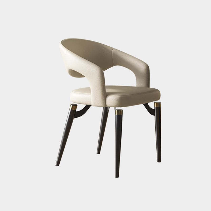 Modern Leather Steel Dining Chair