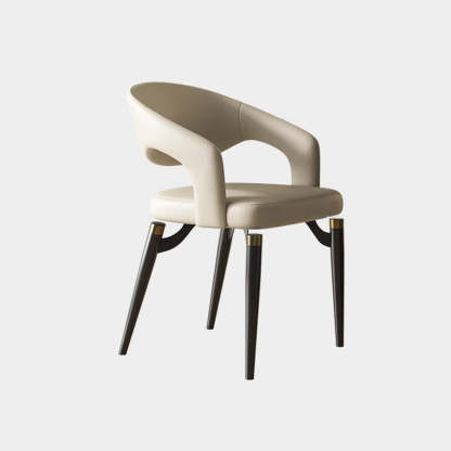 Modern Leather Steel Dining Chair