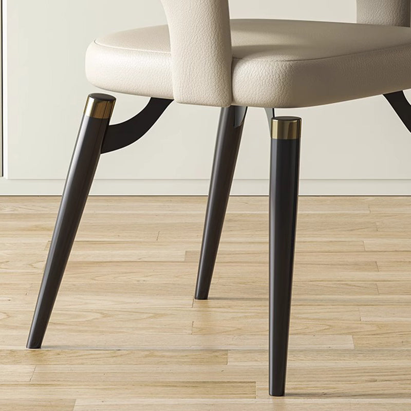 Modern Leather Steel Dining Chair