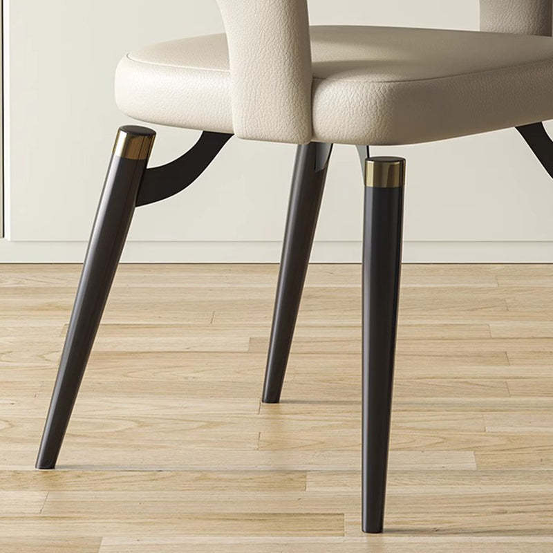 Modern Leather Steel Dining Chair