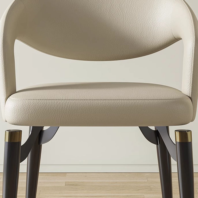 Modern Leather Steel Dining Chair