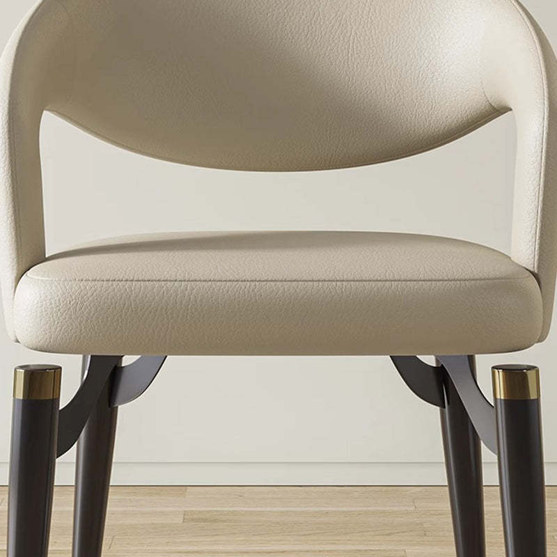 Modern Leather Steel Dining Chair