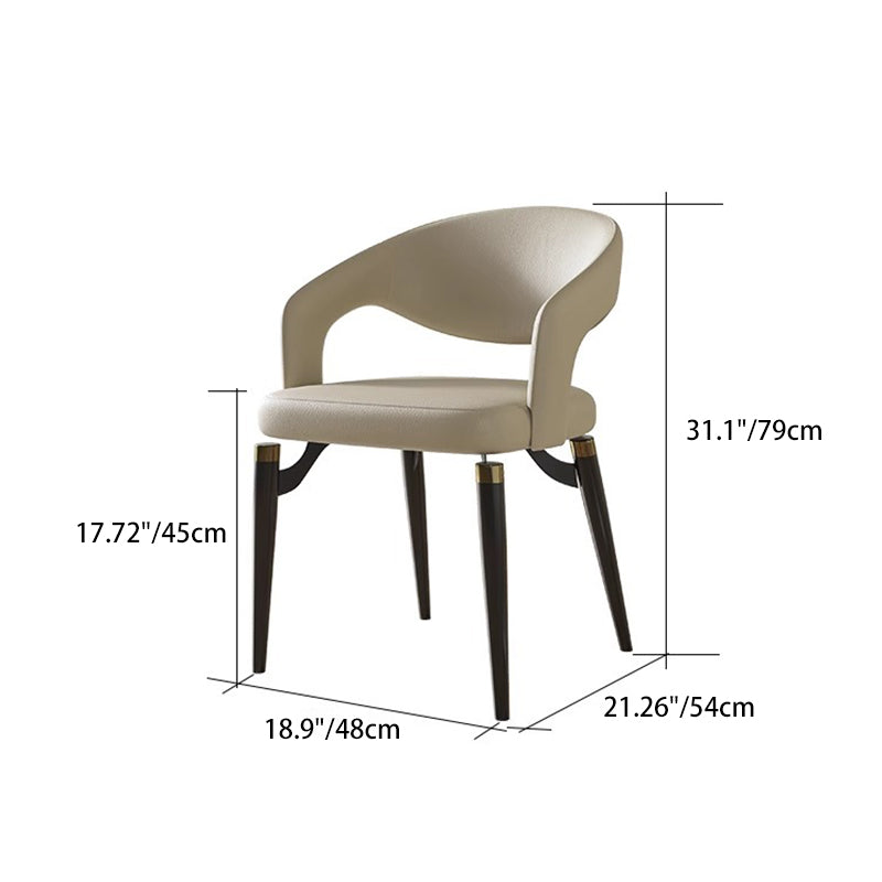 Modern Leather Steel Dining Chair