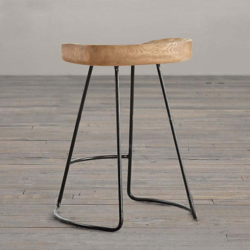 Nordic Wood Iron Dining Chair
