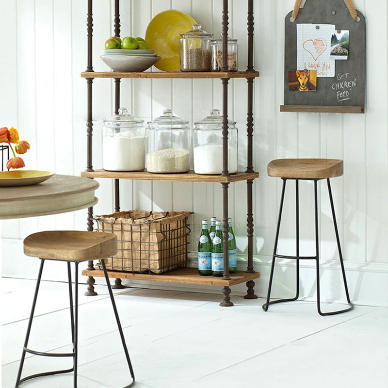 Nordic Wood Iron Dining Chair