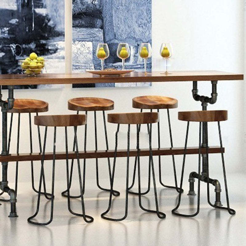 Nordic Wood Iron Dining Chair