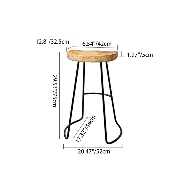 Nordic Wood Iron Dining Chair