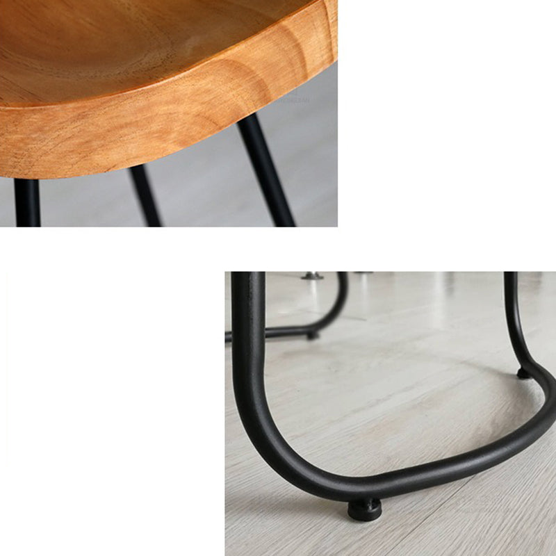 Nordic Wood Iron Dining Chair
