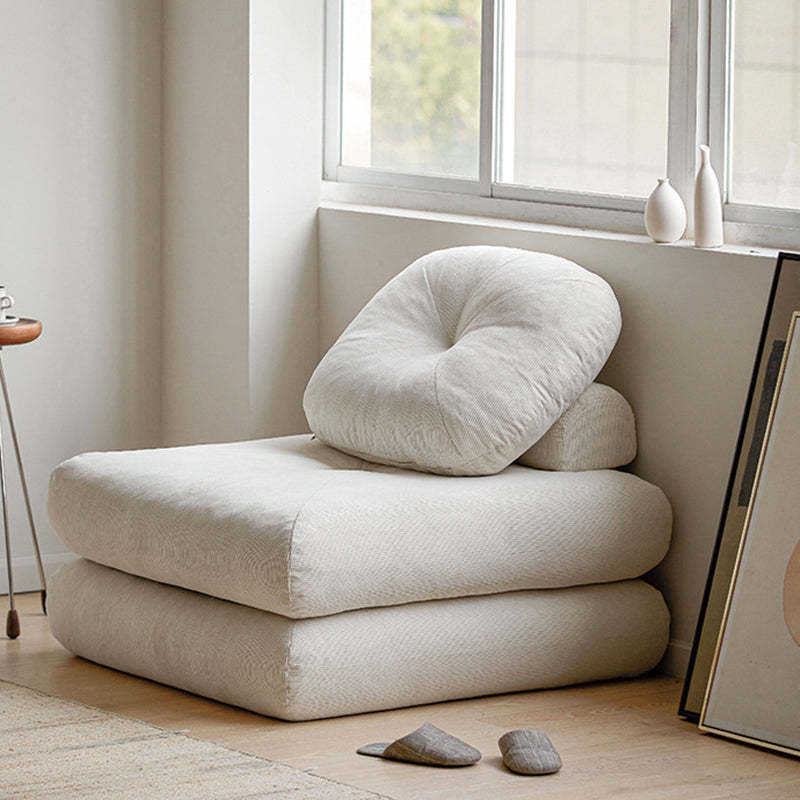 Green velvet cotton corduroy sofas - traditional — White