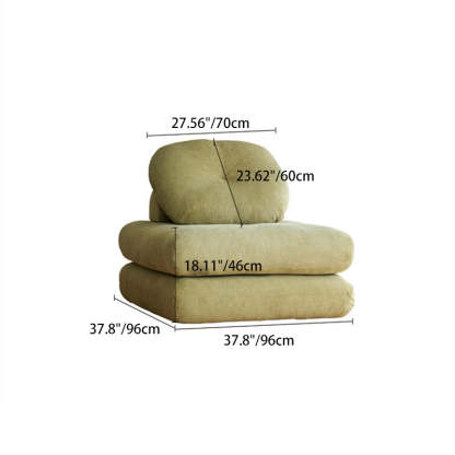Japanese Corduroy Velvet Cotton Sofa — Green / Corduroy