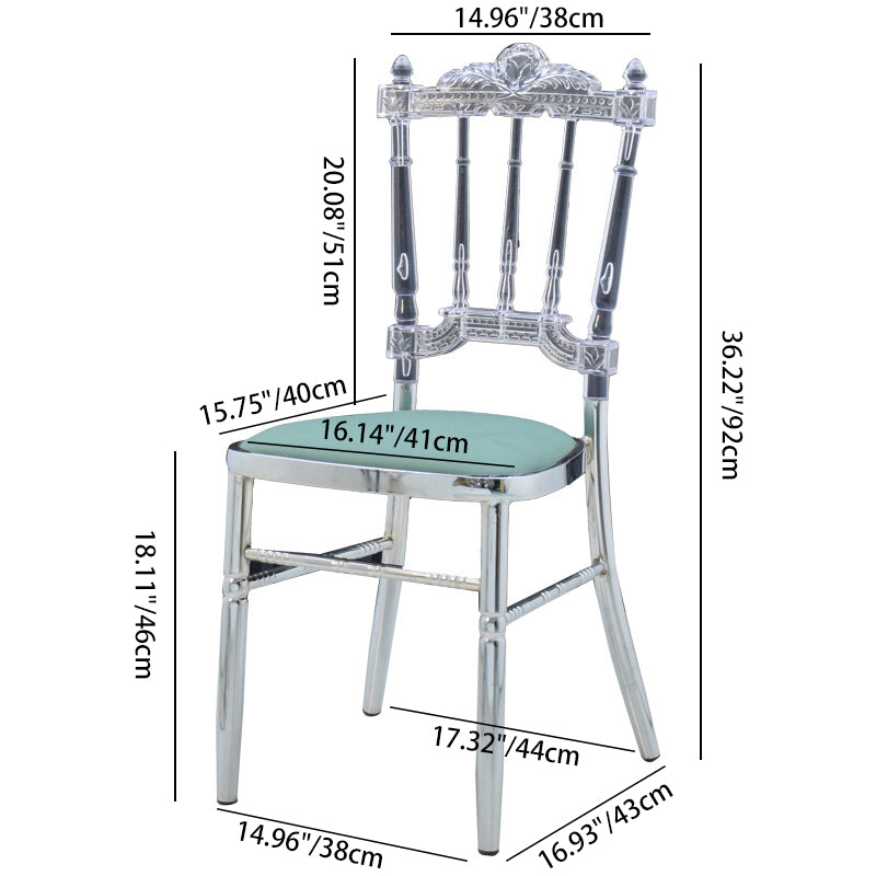 European Acrylic Steel Dining Chair — D