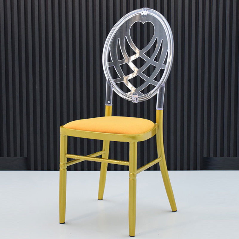European Acrylic Steel Dining Chair — C