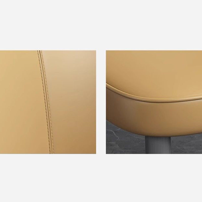 Scandinavian Leather Steel Dining Chair