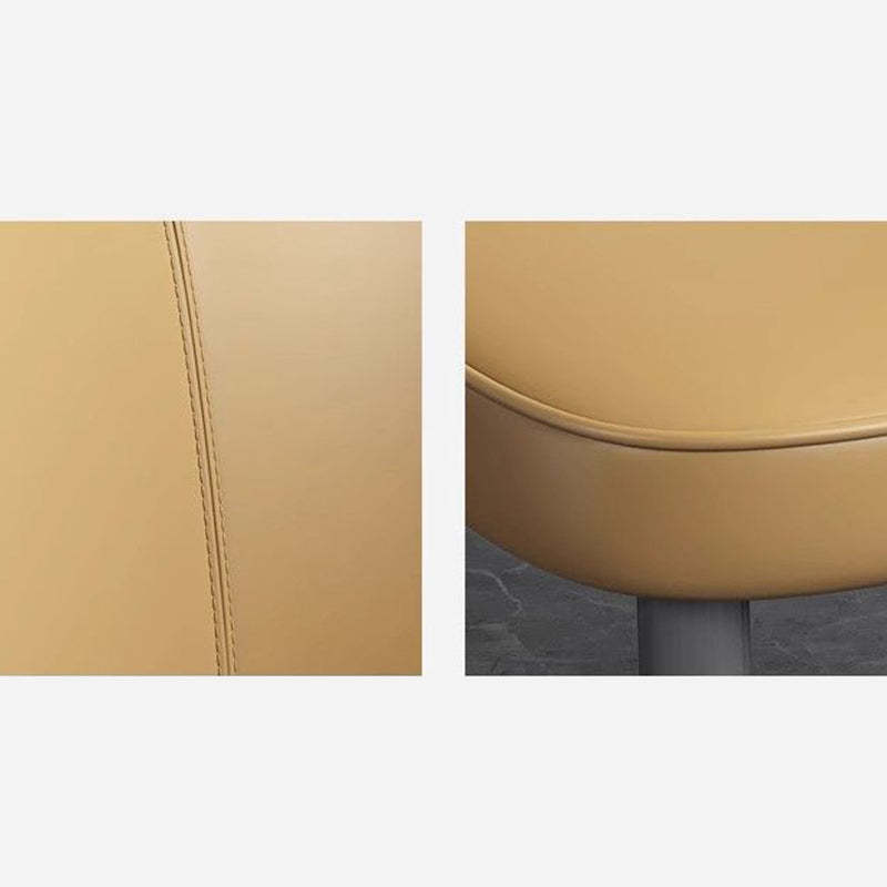 Scandinavian Leather Steel Dining Chair