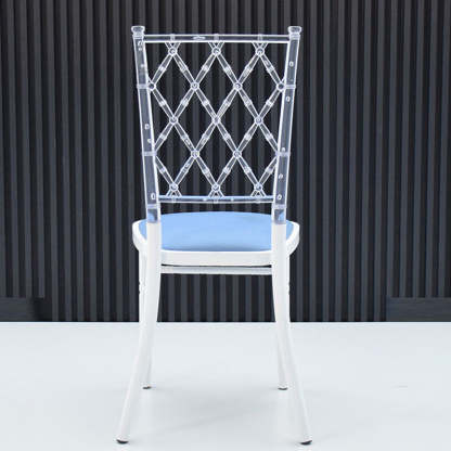 European Acrylic Steel Dining Chair