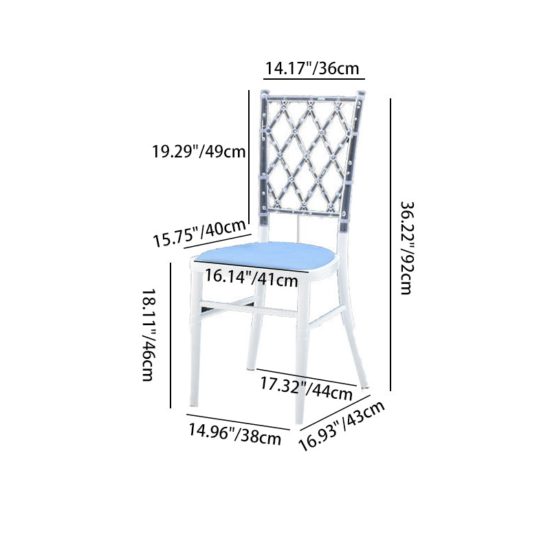 European Acrylic Steel Dining Chair