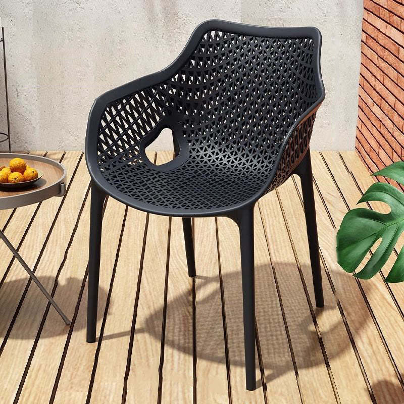 Lighom rustic hollow boho black dining chairs & benches