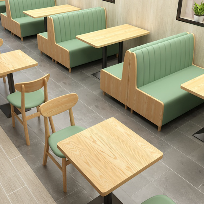 Modern Leather Wood Dining Chair