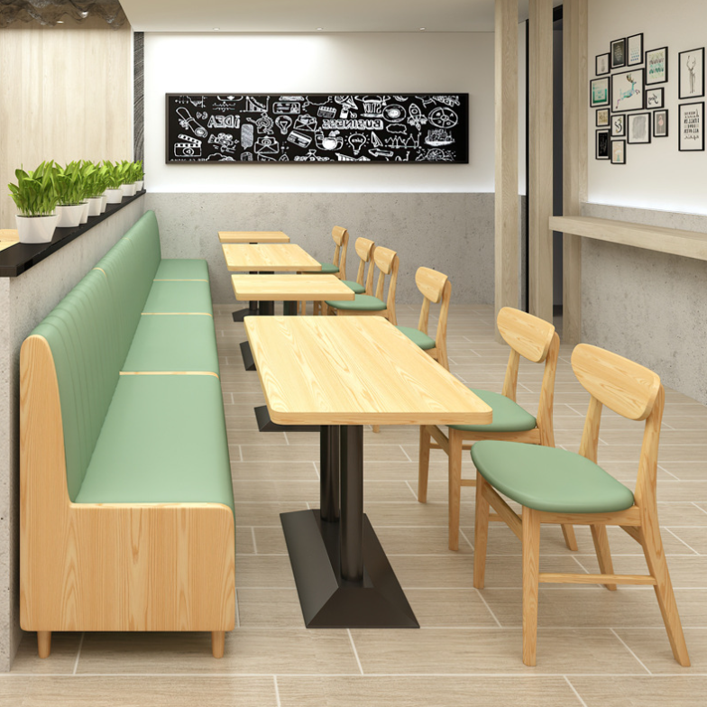 Modern Leather Wood Dining Chair