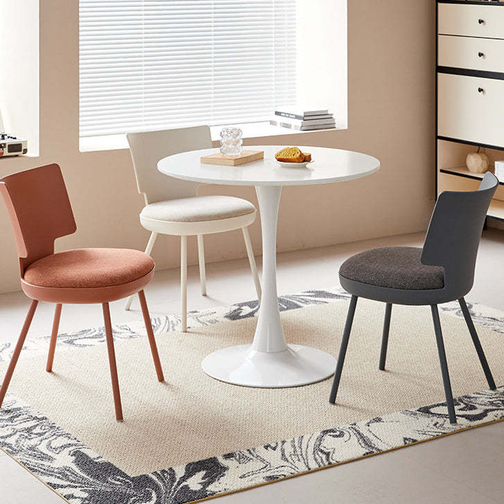 Nordic Macaron Fabric Dining Chair — Yellow