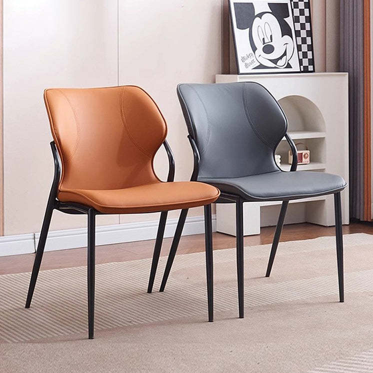 Nordic Leather Steel Dining Chair