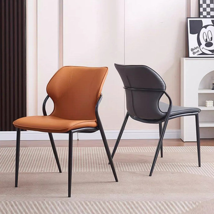 Nordic Leather Steel Dining Chair