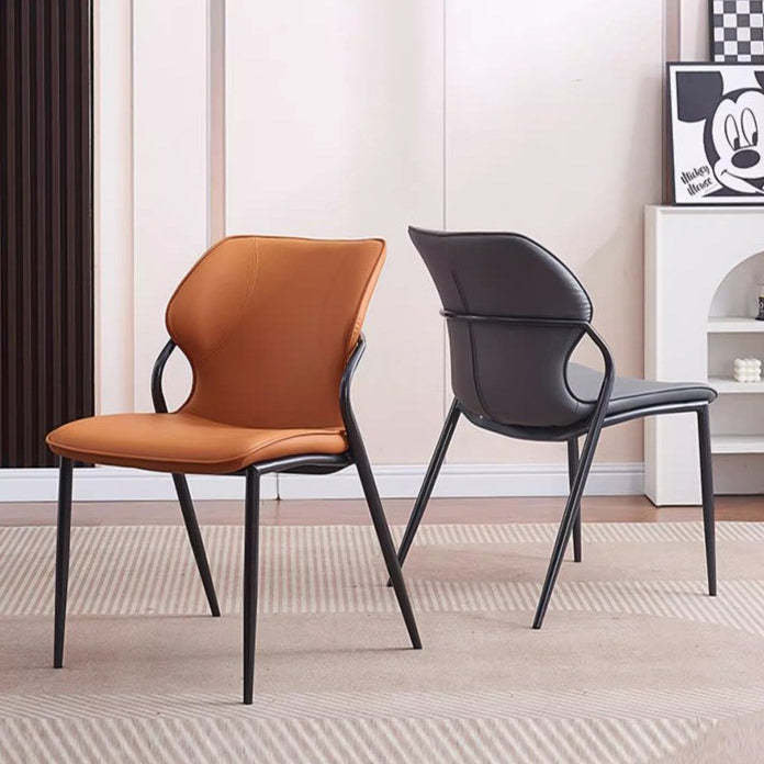 Nordic Leather Steel Dining Chair