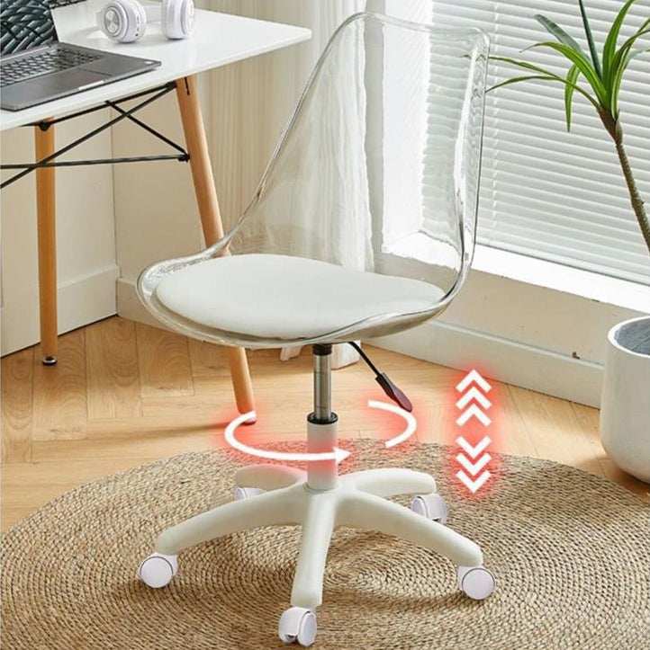 Nordic Transparent Acrylic Armless Desk Chair
