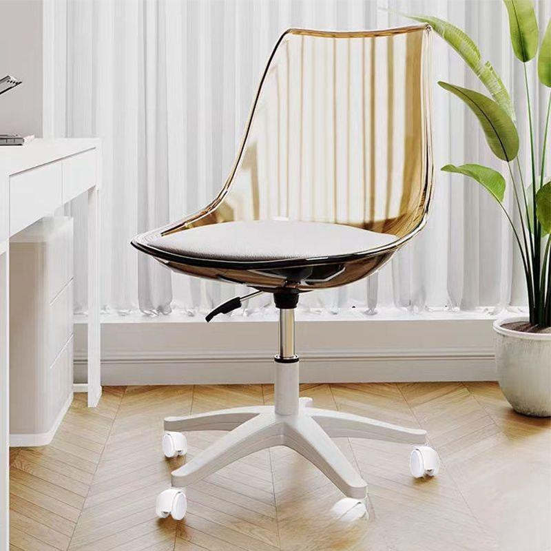 Nordic armless desk brown acrylic office chairs, Lighom