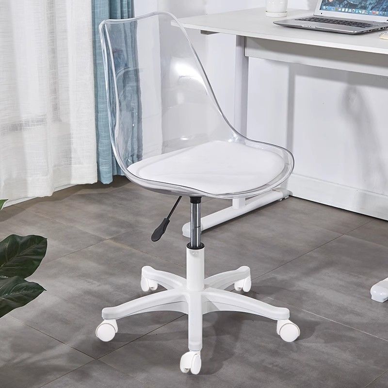 Nordic Transparent Acrylic Armless Desk Chair