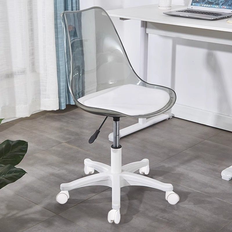 Nordic Transparent Acrylic Armless Desk Chair