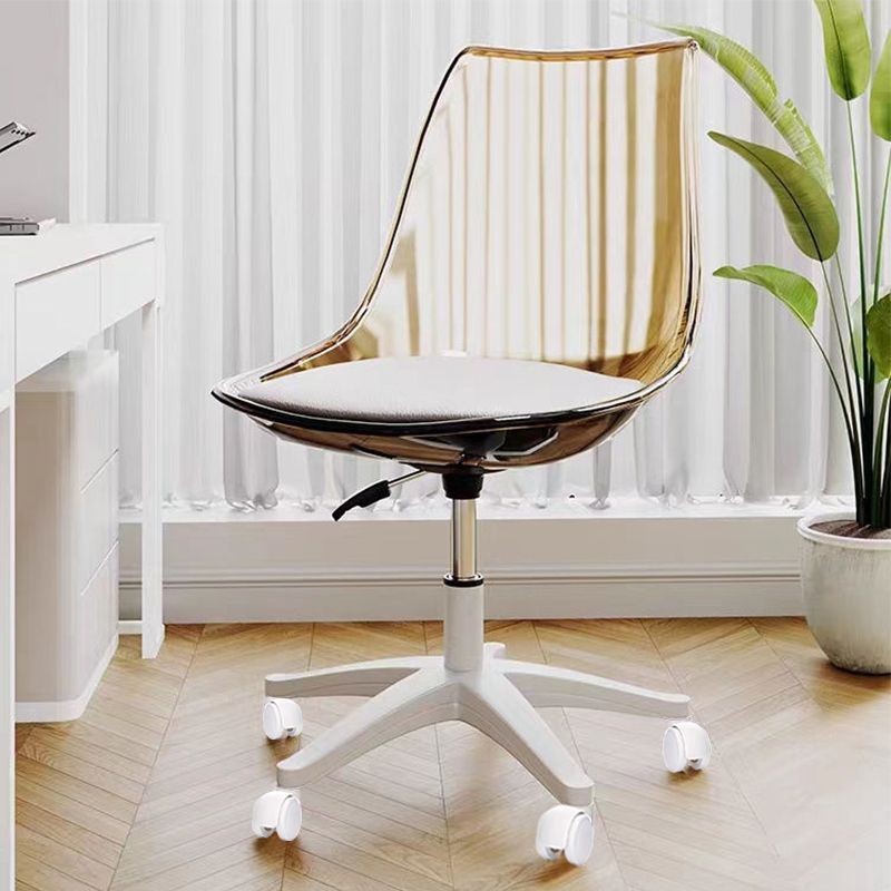 Nordic Transparent Acrylic Armless Desk Chair