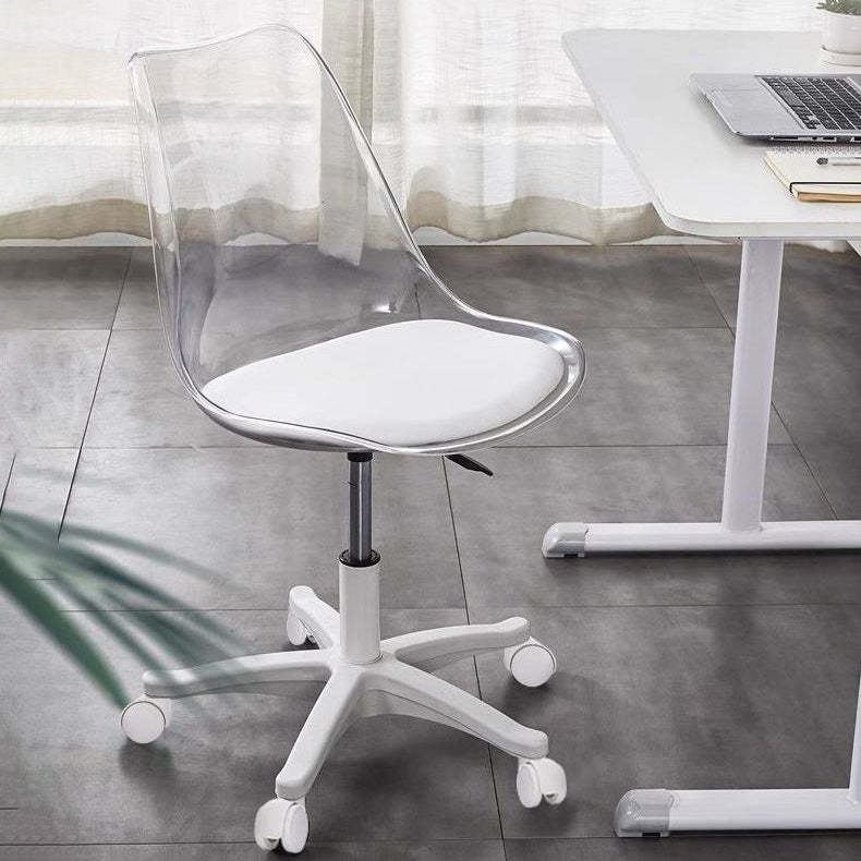 Lighom nordic armless transparent gray office chairs in acrylic