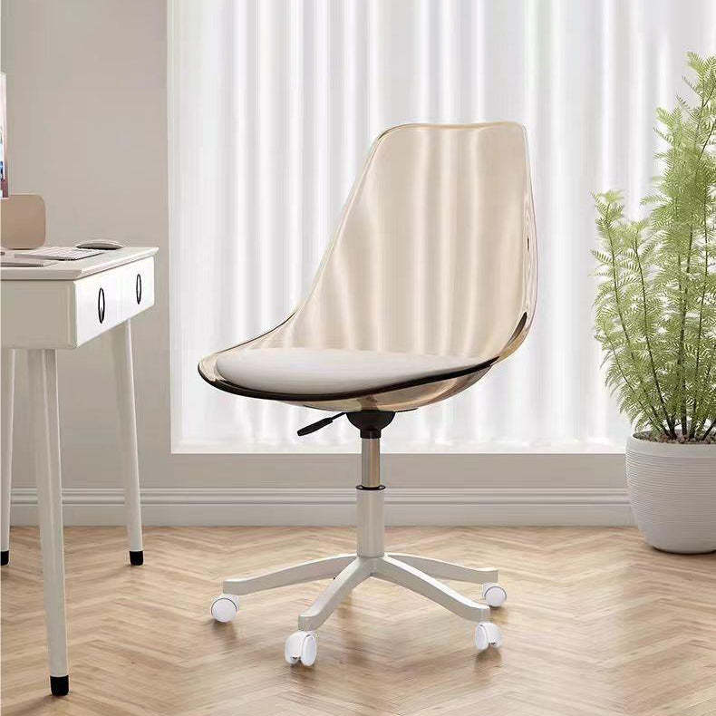 Nordic Transparent Acrylic Armless Desk Chair
