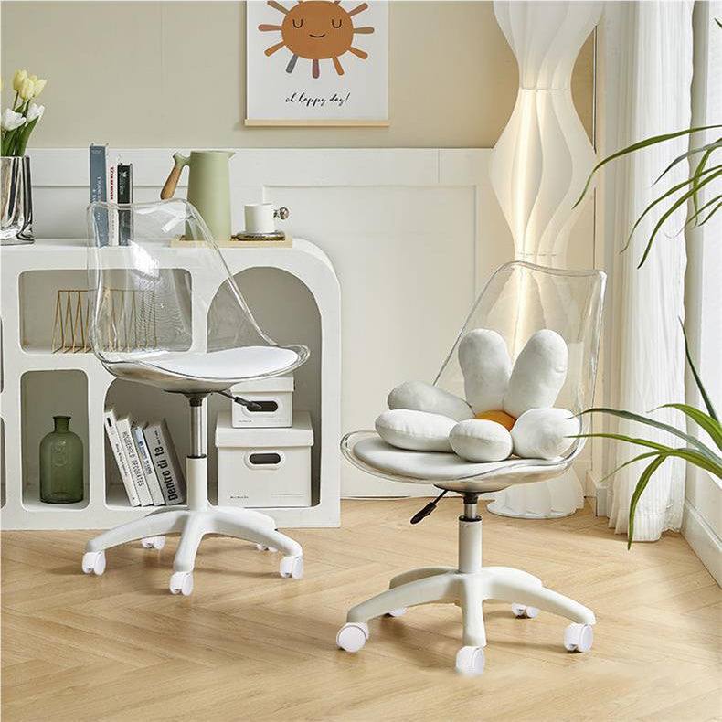 Nordic Transparent Acrylic Armless Desk Chair