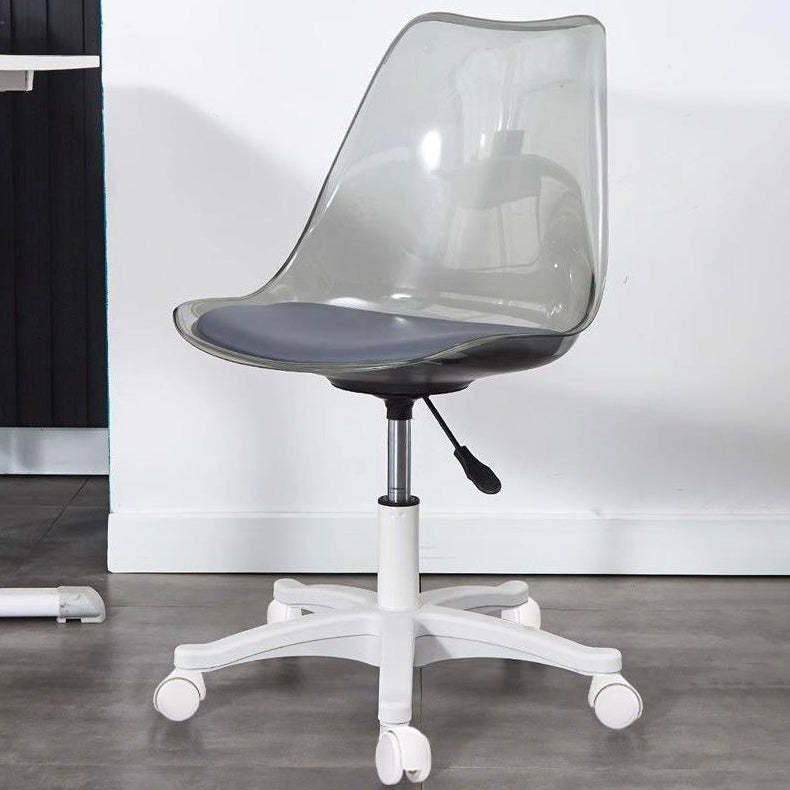 Nordic Transparent Acrylic Armless Desk Chair