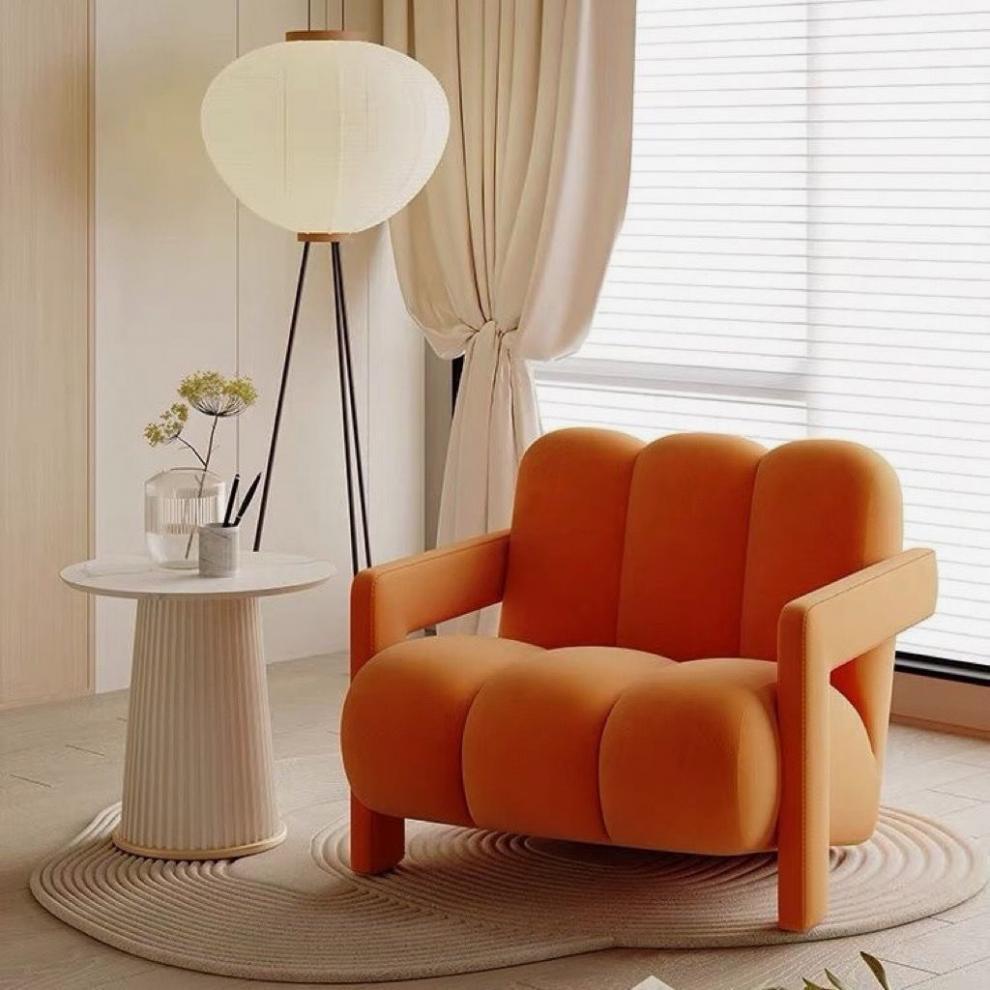 Nordic Flannelette Wood Sofa
