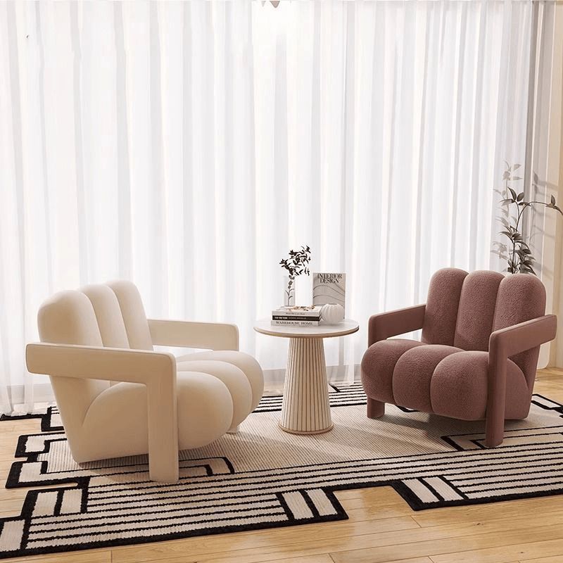 Nordic Flannelette Wood Sofa