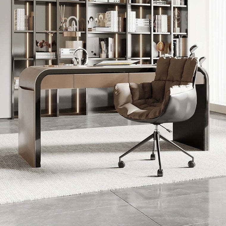 Scandinavian Steel Leather Fabric Desk Chair