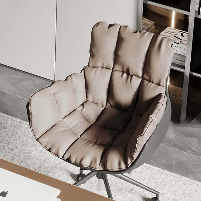 Scandinavian Steel Leather Fabric Desk Chair