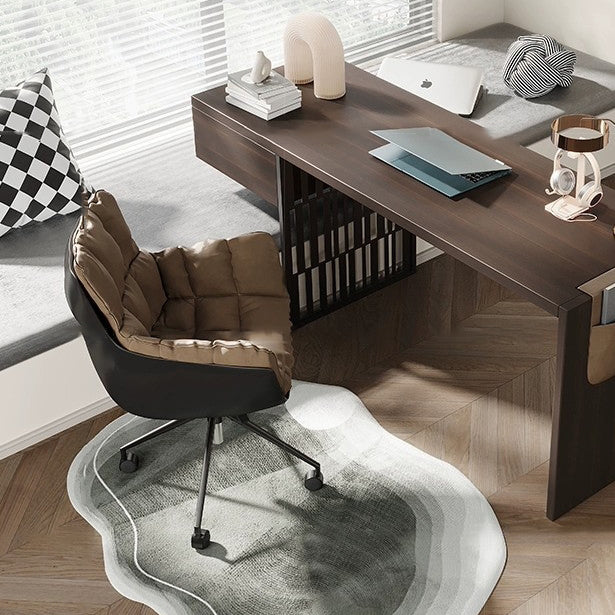 Scandinavian Steel Leather Fabric Desk Chair