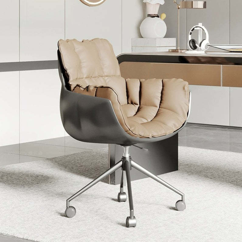 Scandinavian Steel Leather Fabric Desk Chair