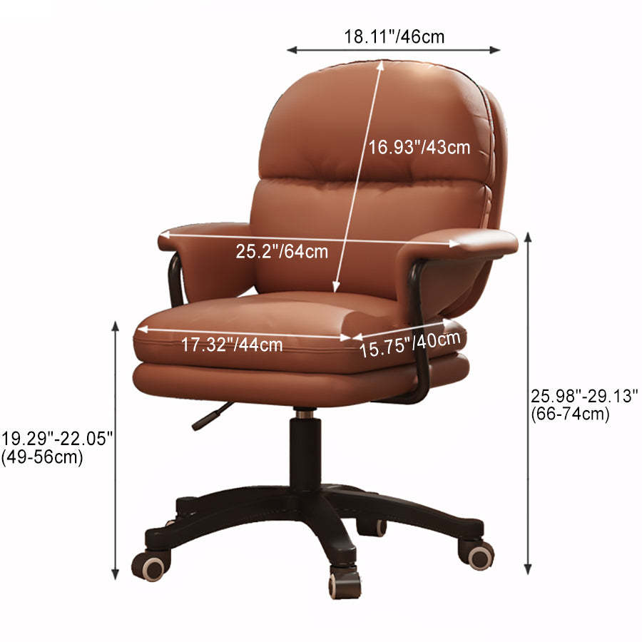 Nordic Nylon Leather Desk Chair with Armrest